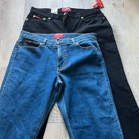 Chaps Ralph Lauren blue black denim strech jeans lot of 2 NWT 10 katelyn delaney - Picture 1 of 7